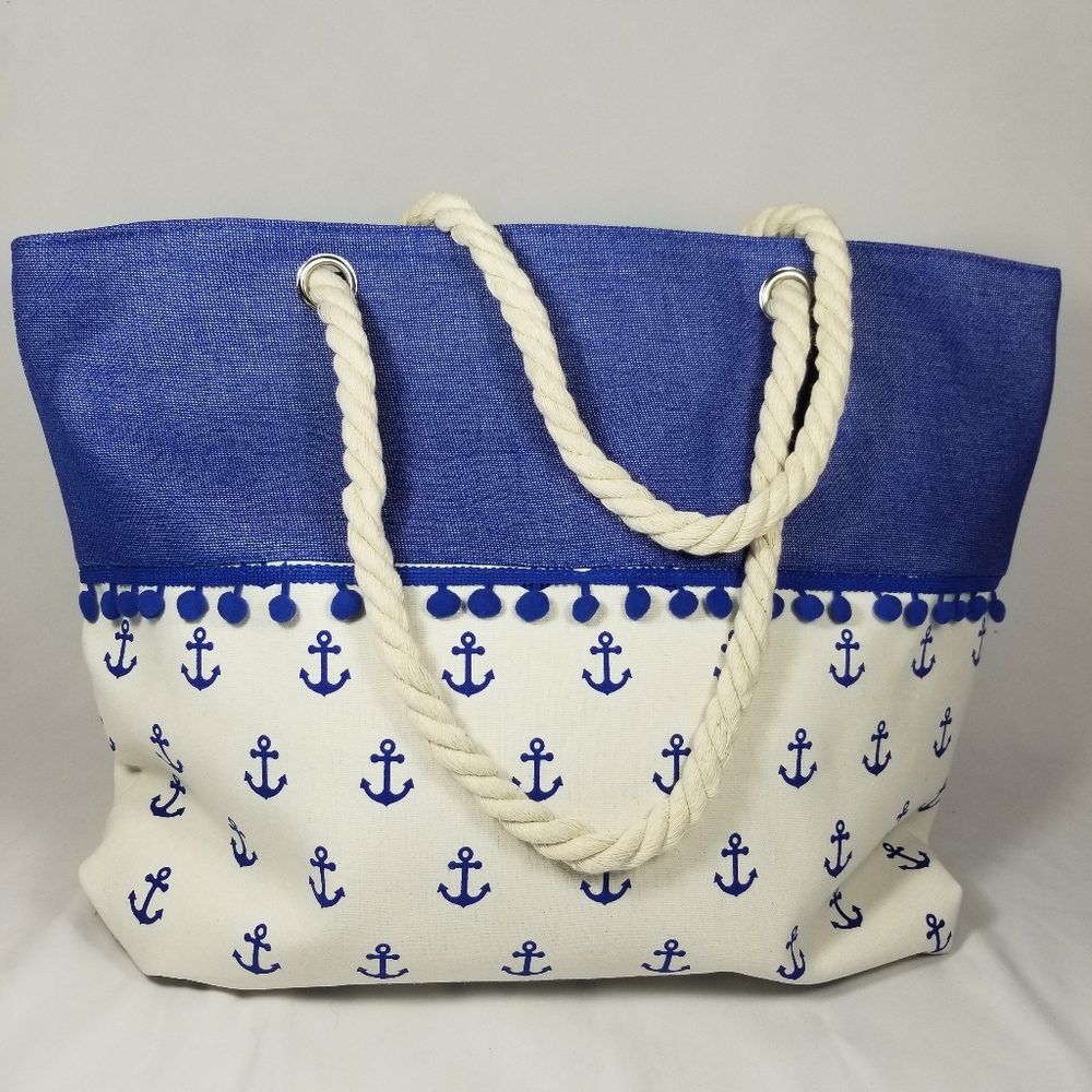 Anchor Pom Pom // Sail to Sea Totes - Picture 7 of 8